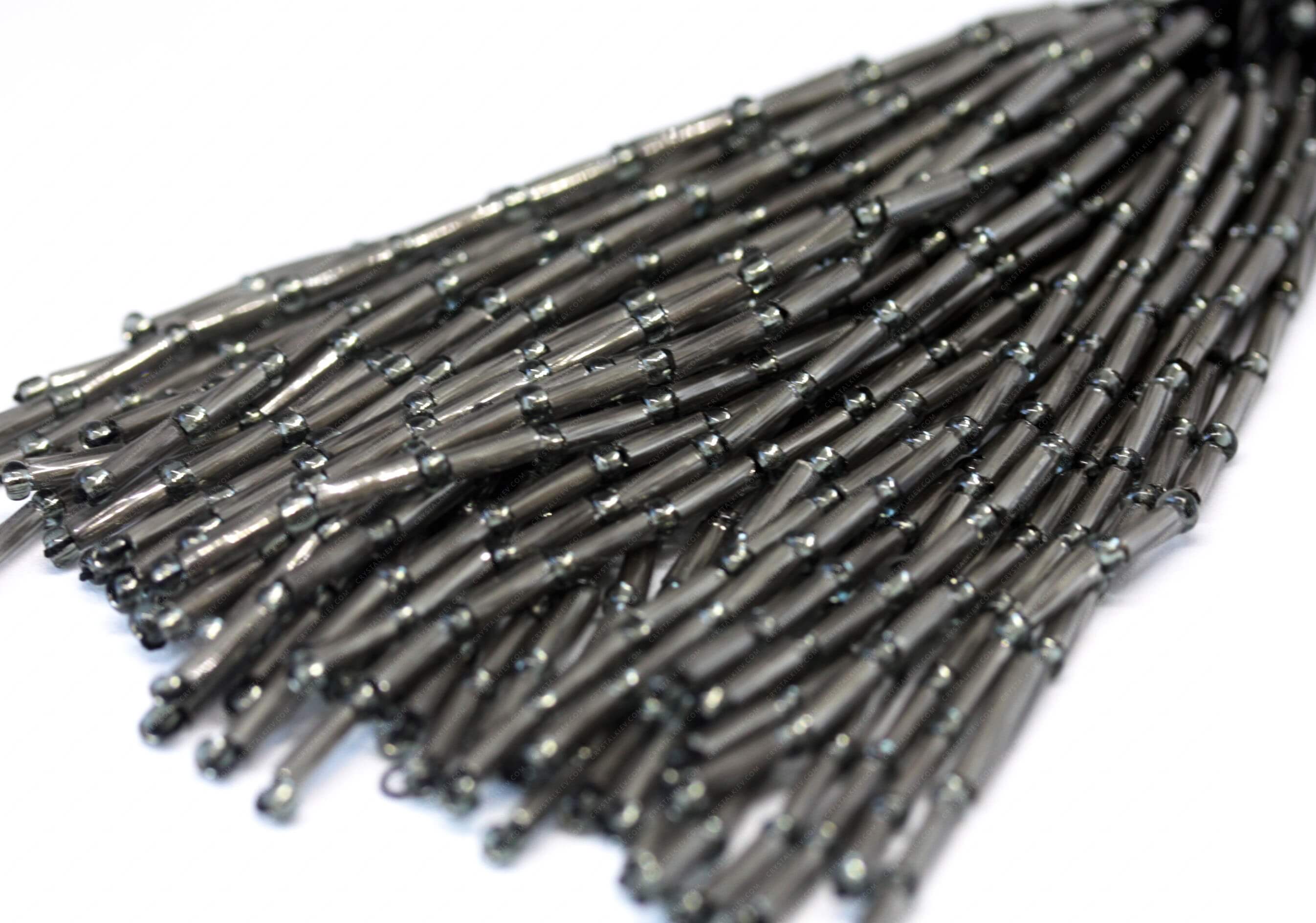 Пучки стекляруса Crystal Grey 6mm кручений